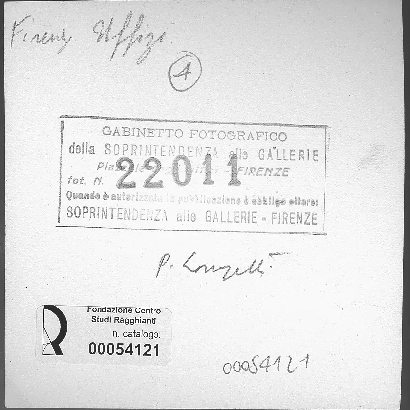 Gabinetto Fotografico della Soprintendenza Speciale per il Patrimonio Storico, Artistico ed Etnoantropologico e per il Polo Museale della citt&agrave; di Firenze , retro