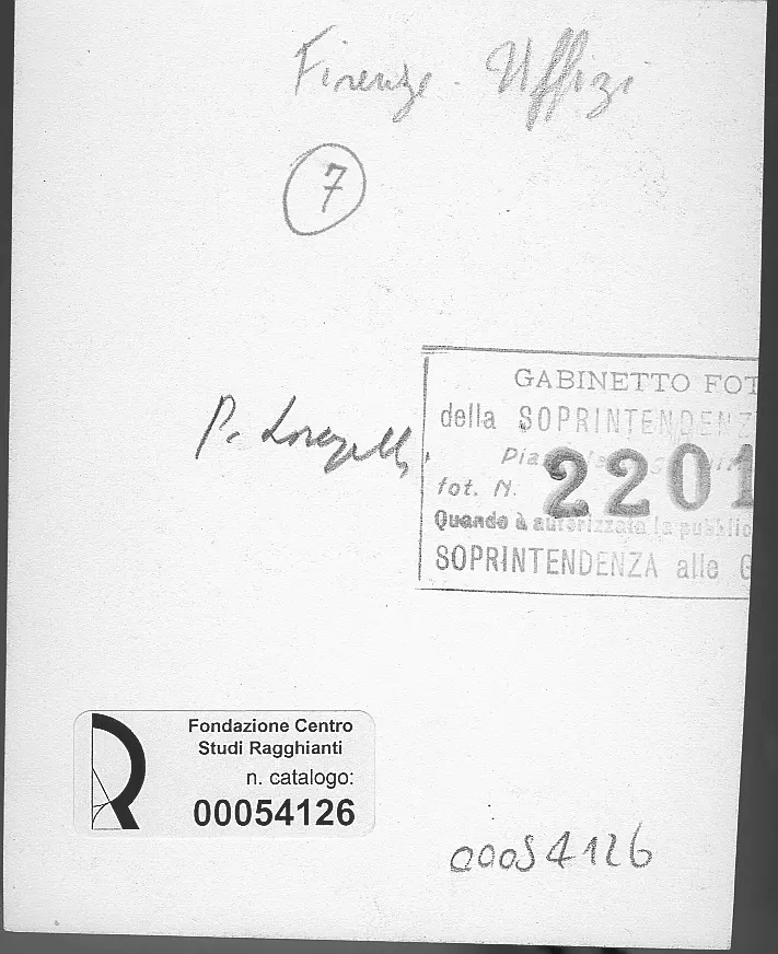 Gabinetto Fotografico della Soprintendenza Speciale per il Patrimonio Storico, Artistico ed Etnoantropologico e per il Polo Museale della citt&agrave; di Firenze , retro