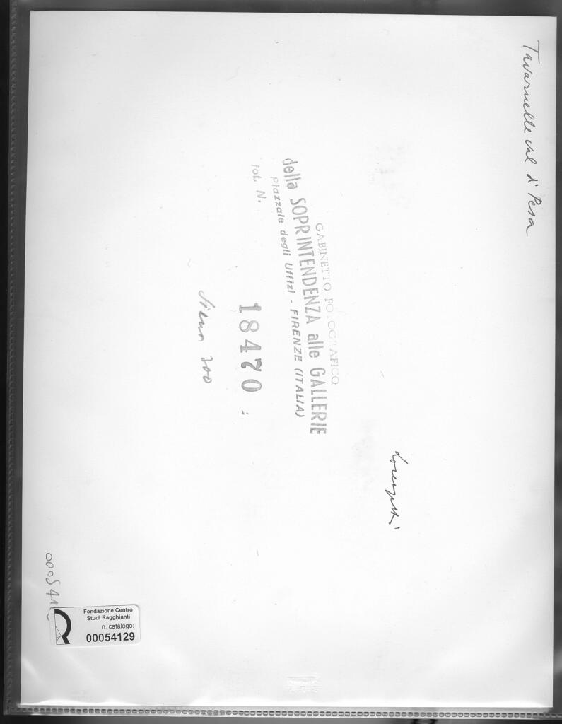 Gabinetto Fotografico della Soprintendenza Speciale per il Patrimonio Storico, Artistico ed Etnoantropologico e per il Polo Museale della città di Firenze , retro