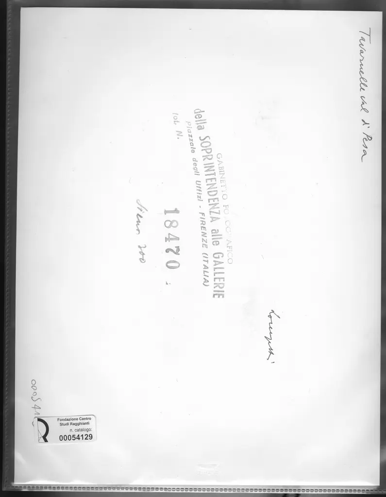 Gabinetto Fotografico della Soprintendenza Speciale per il Patrimonio Storico, Artistico ed Etnoantropologico e per il Polo Museale della citt&agrave; di Firenze , retro