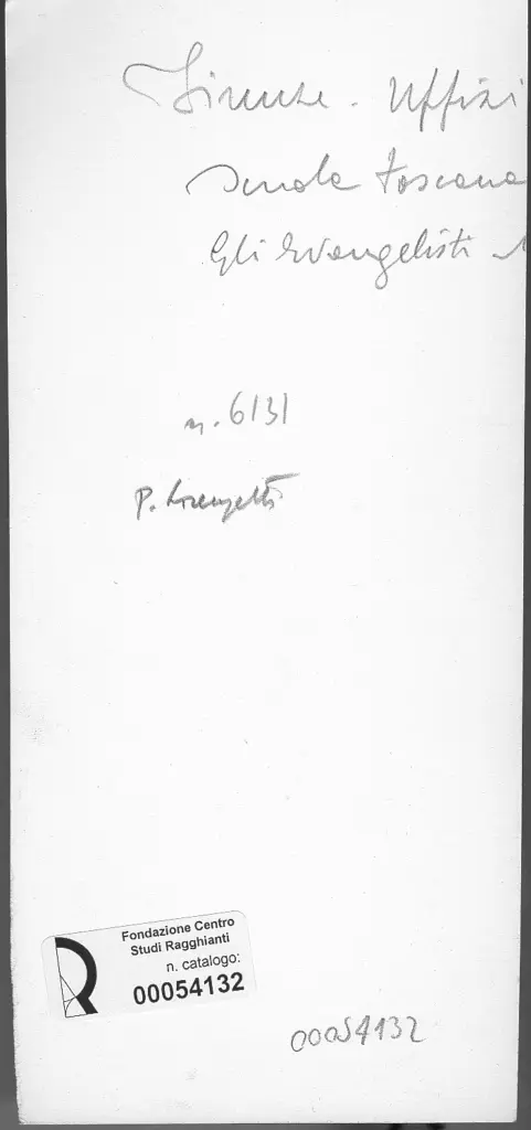 Gabinetto Fotografico della Soprintendenza Speciale per il Patrimonio Storico, Artistico ed Etnoantropologico e per il Polo Museale della citt&agrave; di Firenze , retro