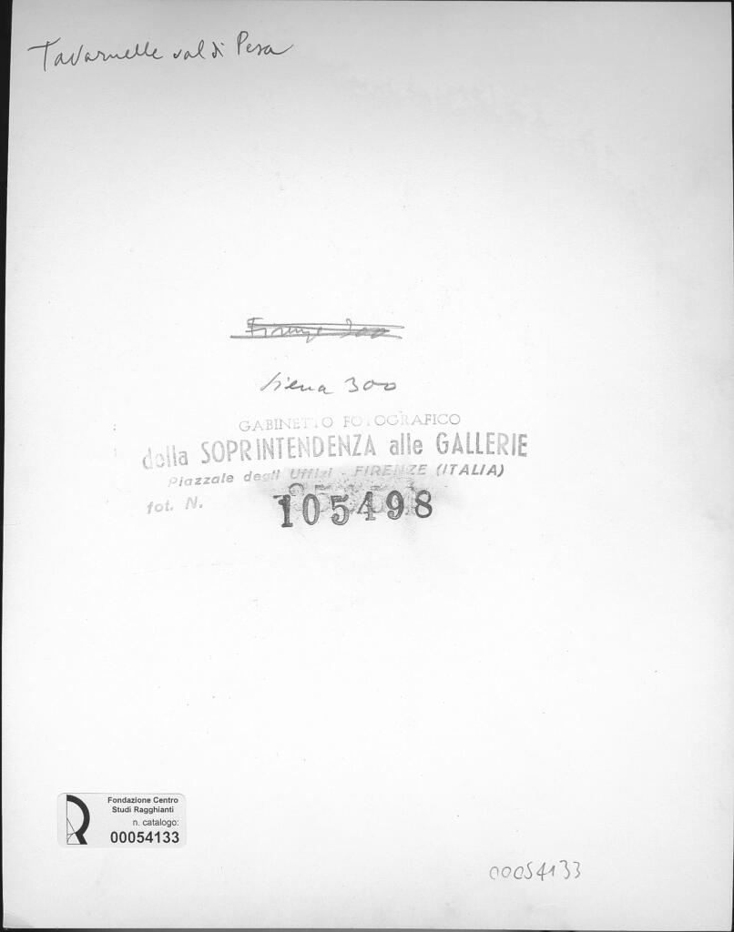 Gabinetto Fotografico della Soprintendenza Speciale per il Patrimonio Storico, Artistico ed Etnoantropologico e per il Polo Museale della città di Firenze , retro
