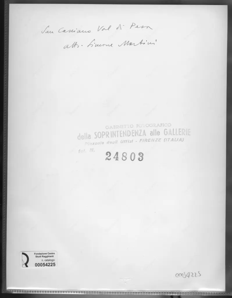 Gabinetto Fotografico della Soprintendenza Speciale per il Patrimonio Storico, Artistico ed Etnoantropologico e per il Polo Museale della citt&agrave; di Firenze , retro