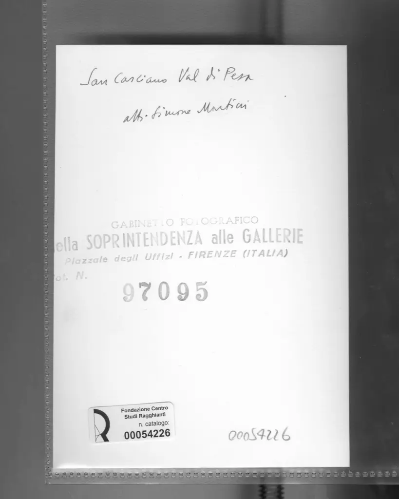Gabinetto Fotografico della Soprintendenza Speciale per il Patrimonio Storico, Artistico ed Etnoantropologico e per il Polo Museale della citt&agrave; di Firenze , retro