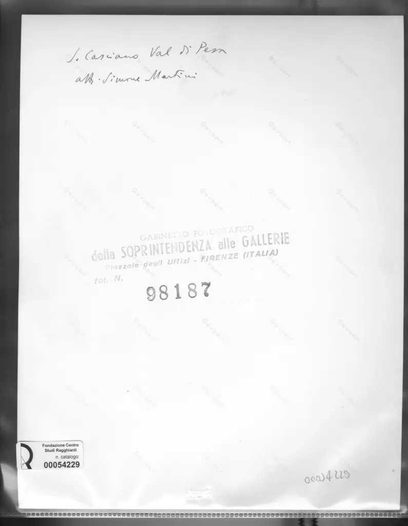 Gabinetto Fotografico della Soprintendenza Speciale per il Patrimonio Storico, Artistico ed Etnoantropologico e per il Polo Museale della citt&agrave; di Firenze , retro