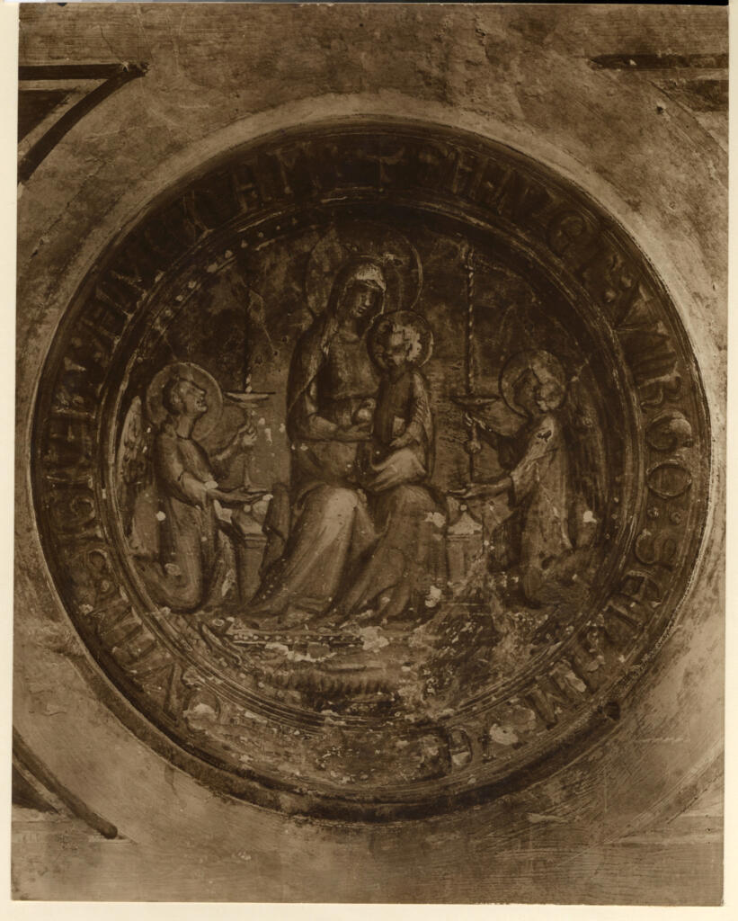 Anonimo , Martini, Simone - sec. XIV - Madonna con Bambino in trono , fronte