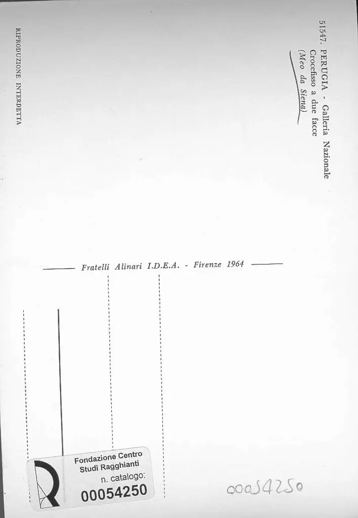 Alinari, Fratelli , Da Siena, Meo - - , retro