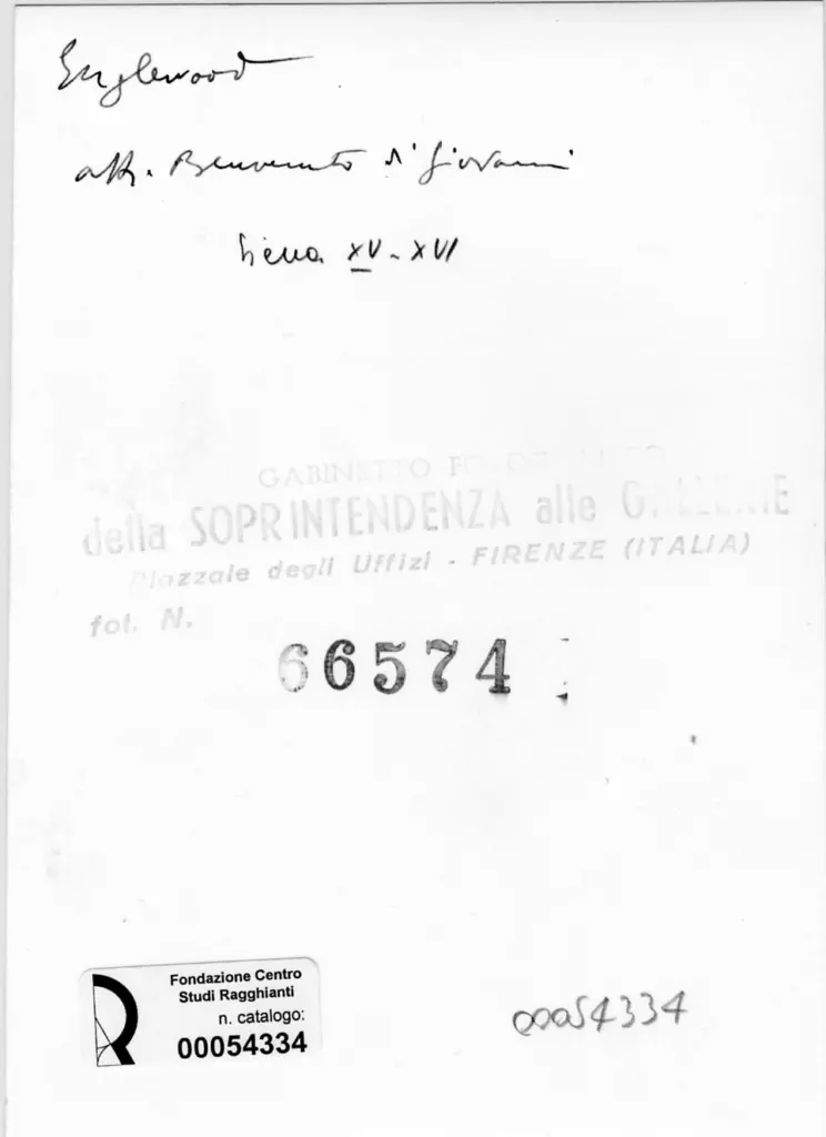 Gabinetto Fotografico della Soprintendenza Speciale per il Patrimonio Storico, Artistico ed Etnoantropologico e per il Polo Museale della citt&agrave; di Firenze , retro