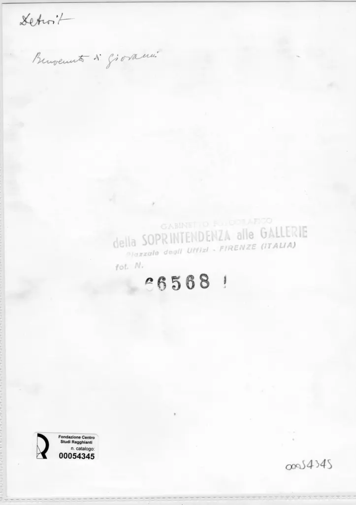 Gabinetto Fotografico della Soprintendenza Speciale per il Patrimonio Storico, Artistico ed Etnoantropologico e per il Polo Museale della citt&agrave; di Firenze , retro