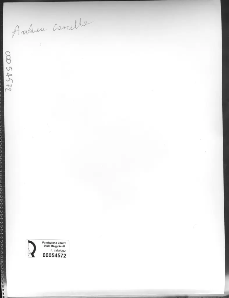 Anonimo , Cascella, Andrea - sec. XX - Composizione astratta , retro