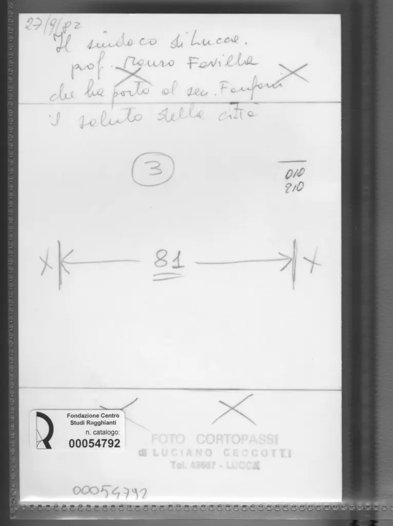 Foto Cortopassi , retro