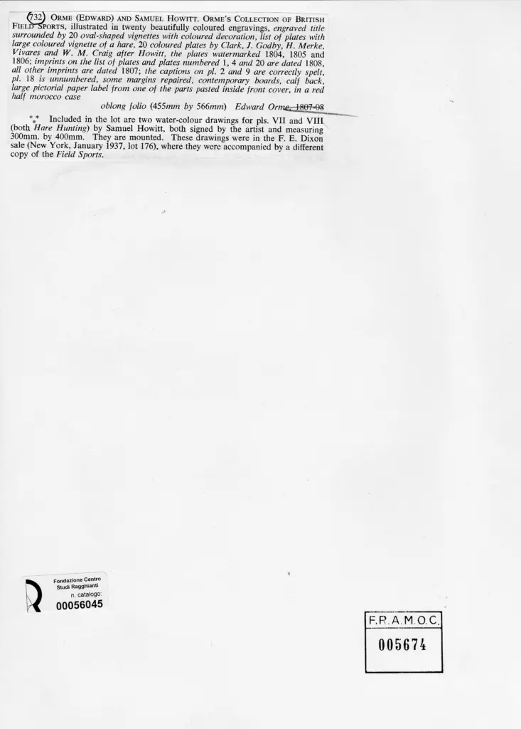 Anonimo , Howitt, Samuel - sec. XIX - British Field Sports , retro