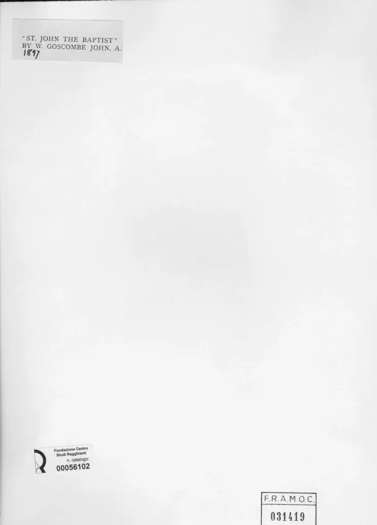 Anonimo , John, Goscombe - sec. XIX - St. John the Baptist , retro