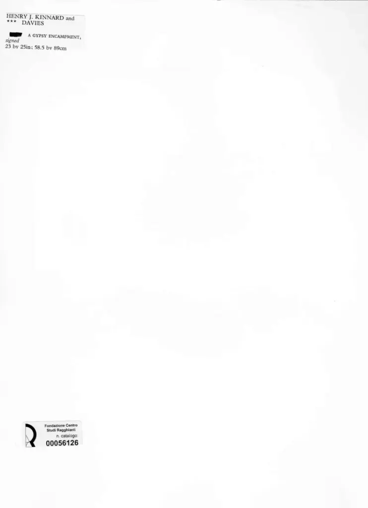 Anonimo , Kinnard, Henry - sec. XIX/ XX - A Gypsy encampment , retro