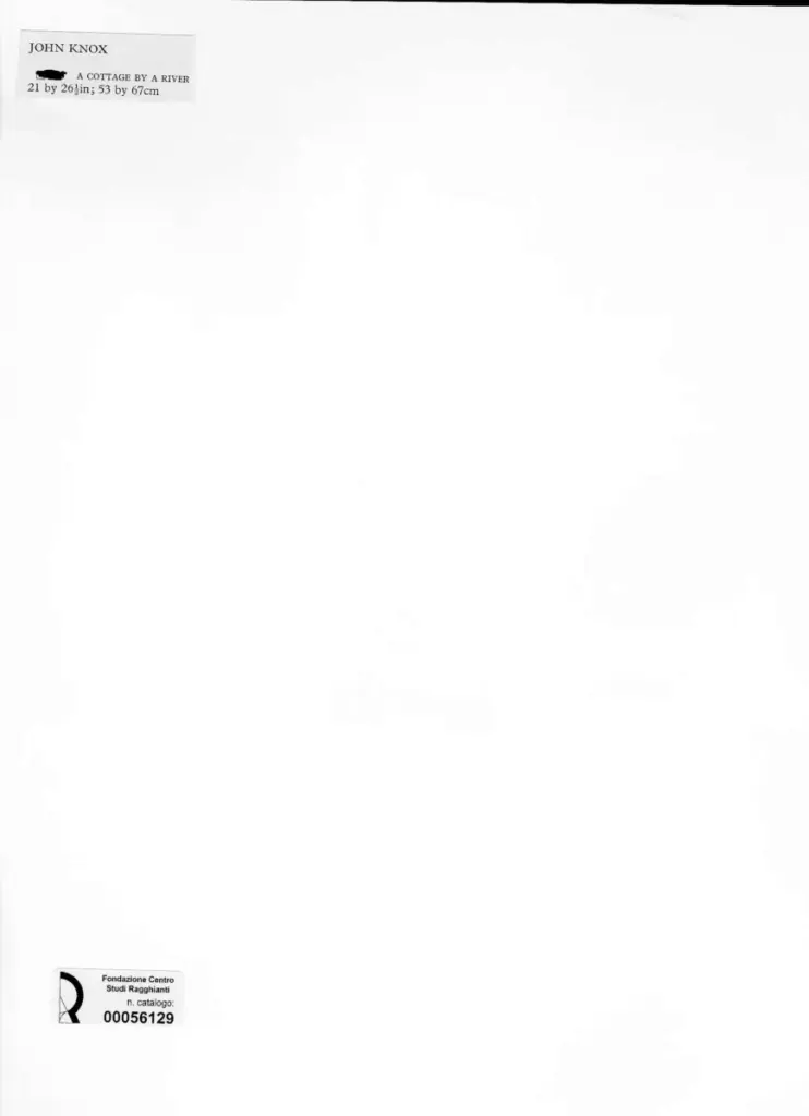 Anonimo , Knox, John - sec. XVIII/ XIX - A cottage by a river , retro