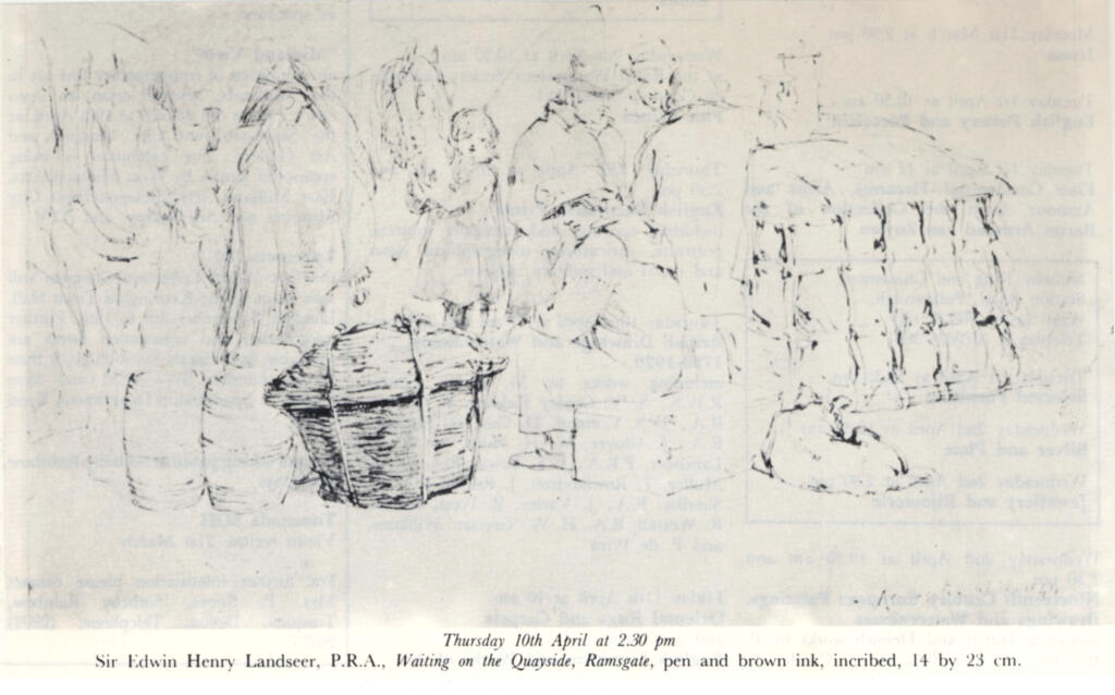 Anonimo , Landseer, Edwin Henry - sec. XIX - Quaiting on the Quayside, Ramsgate , fronte