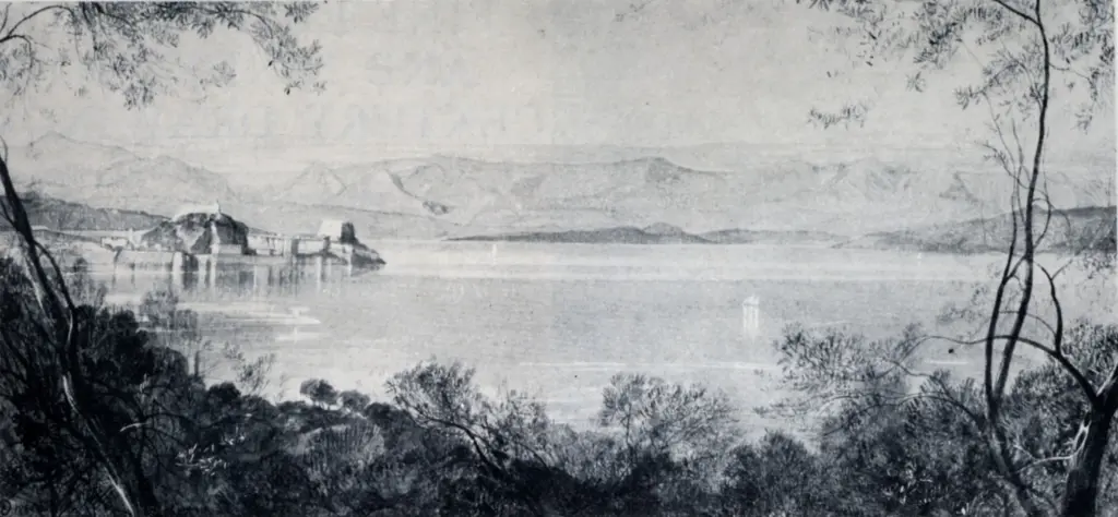 Lear, Edward , Corfu from near Ascension -