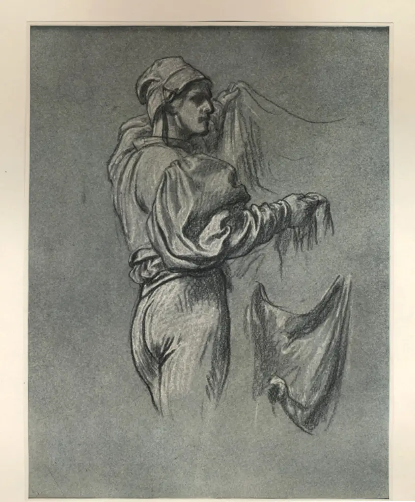 Leighton, Frederic , Study for "The arts of peace and war"" -