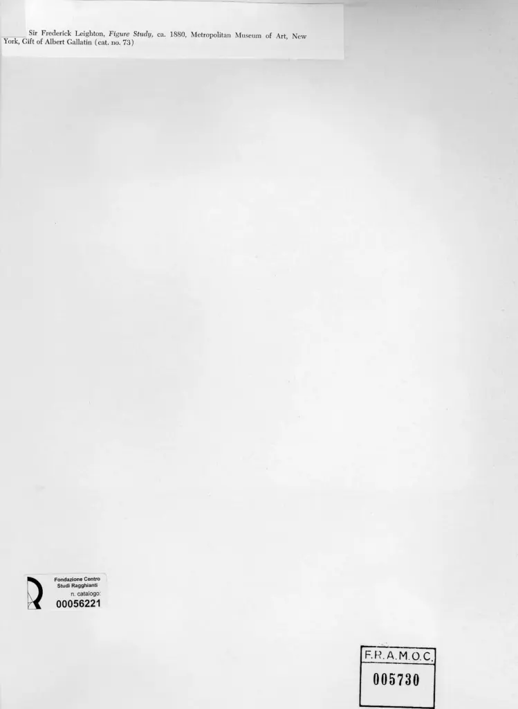 Anonimo , Leighton, Frederic - sec. XIX - Figure study , retro