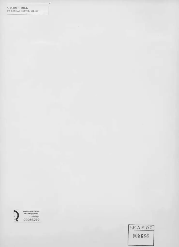 Anonimo , Lound, Thomas - sec. XIX - A marsh mill , retro