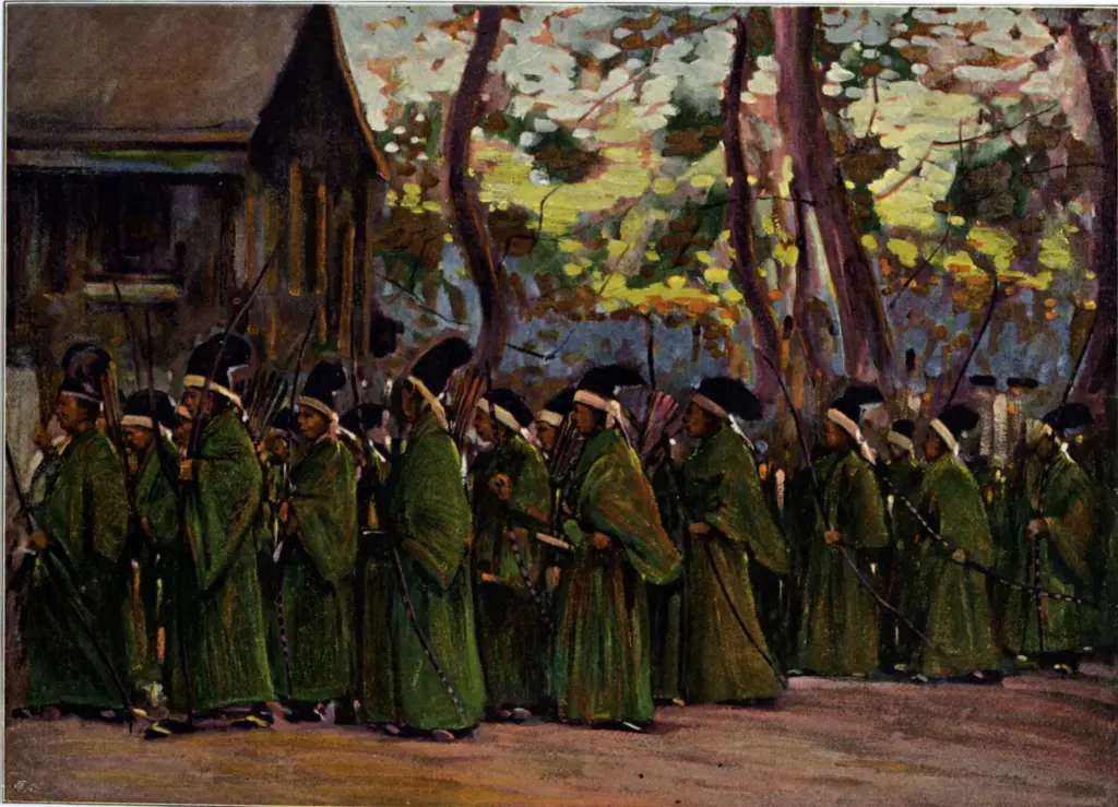 Menpes, Mortimer , Gruppo di uomini