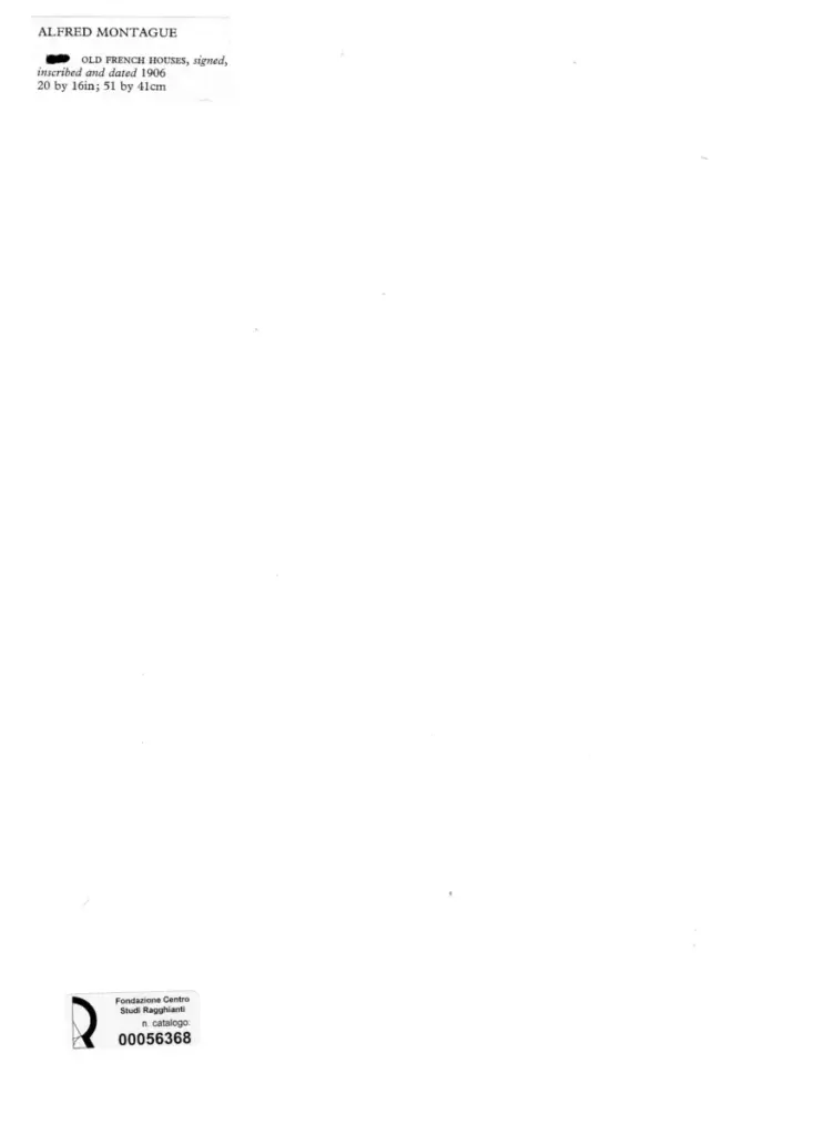Anonimo , Montague, Alfred - sec. XIX - Old French House , retro