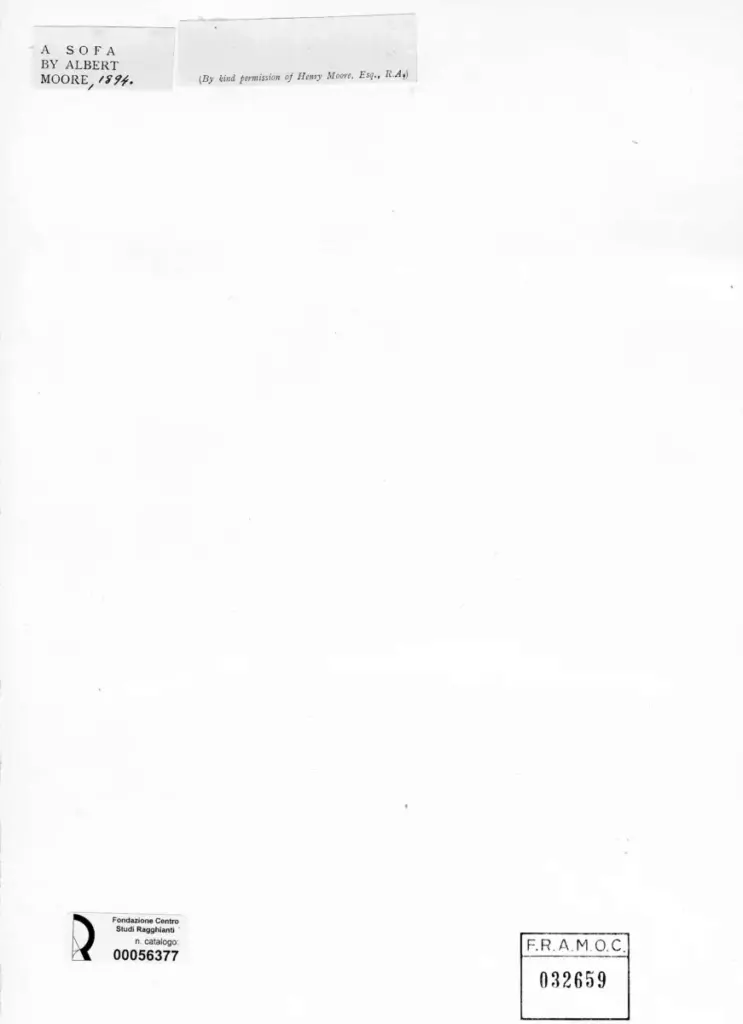 Moore, Albert Joseph , A Sofa