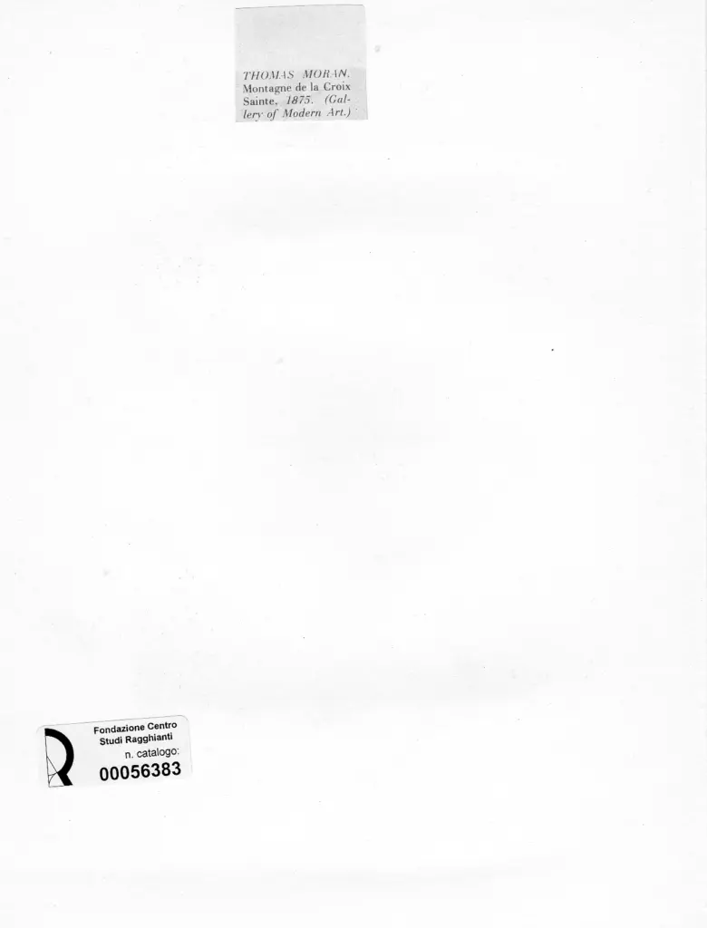 Anonimo , Moran, Thomas - sec. XIX - Montagne de la Croix Sainte , fronte