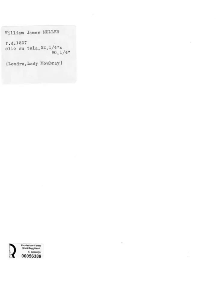 Anonimo , Müller, William James - sec. XIX , fronte