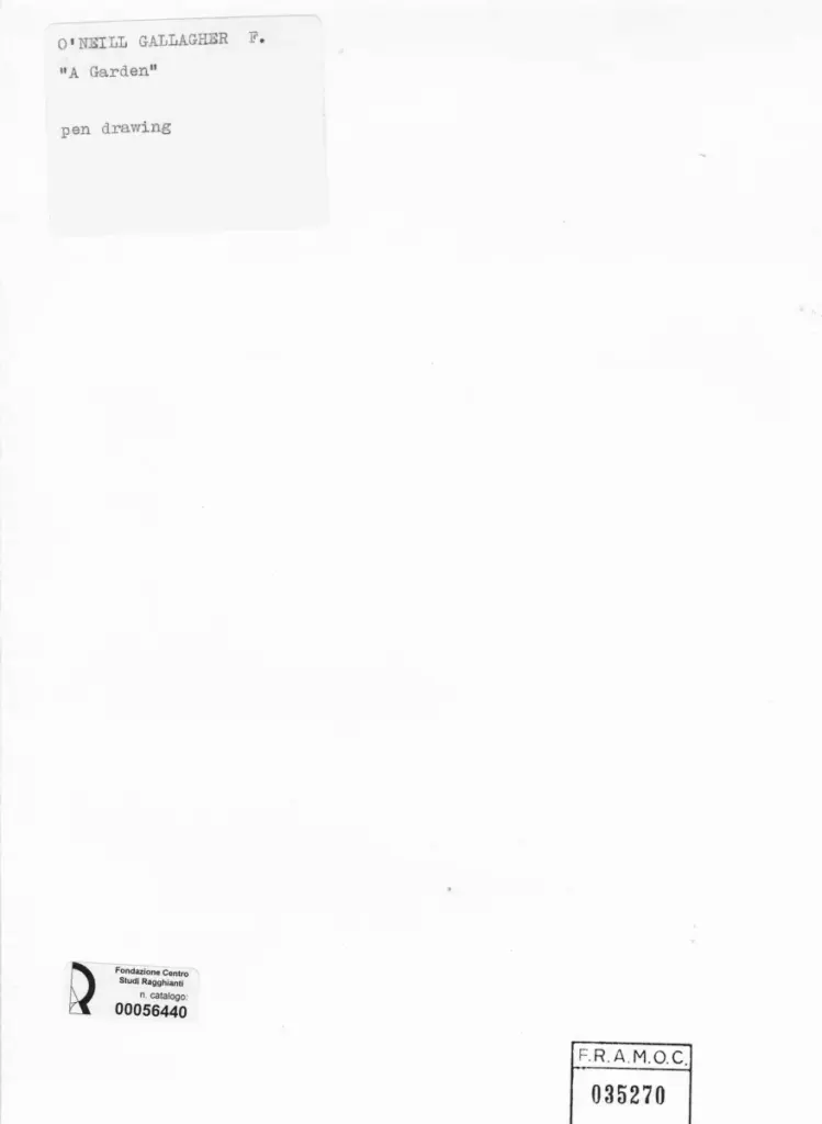 Anonimo , O'Neill Gallagher, Frederick - sec. XIX - A Garden , retro