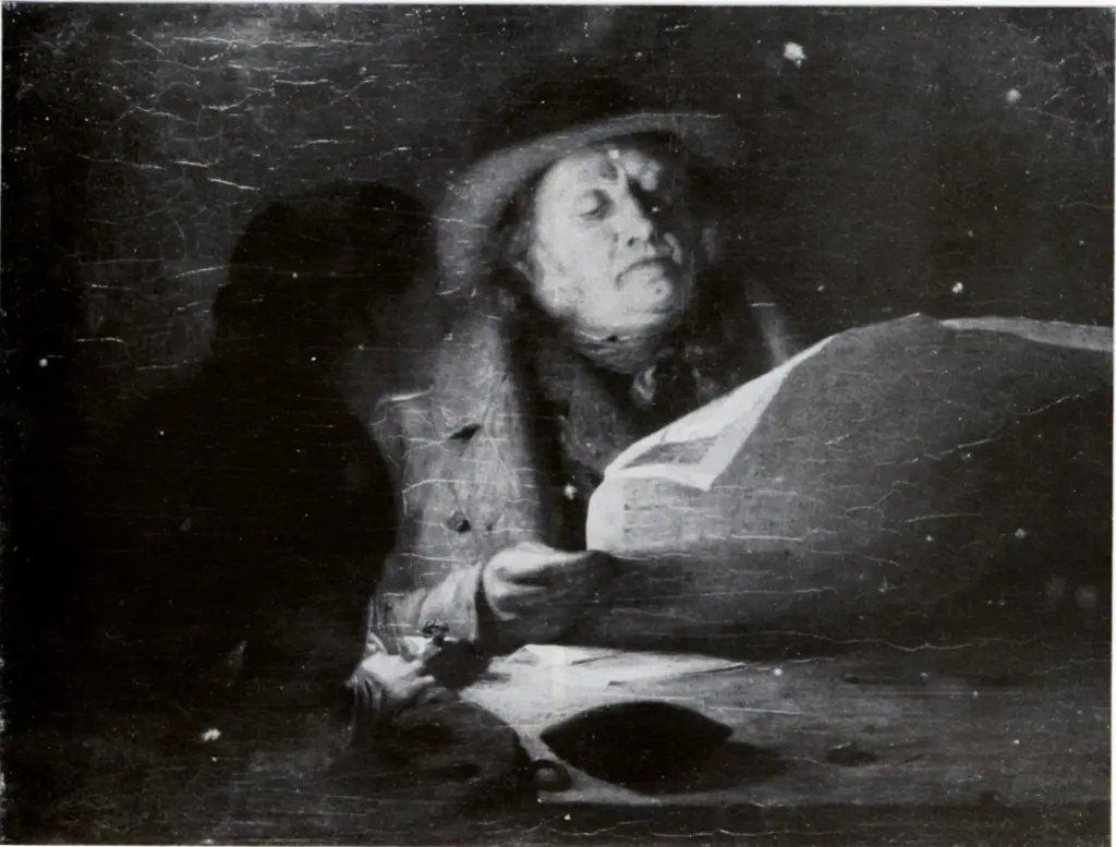 O'Neill, George , A reading by candlelight