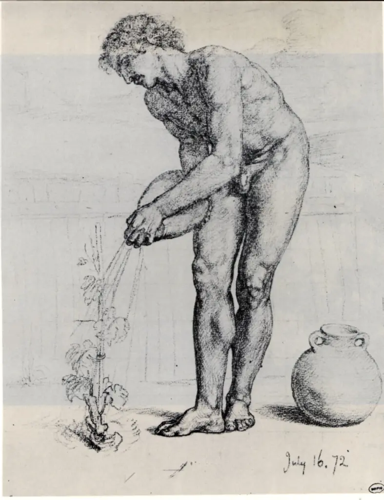 Poynter, Edward John , A Study for the Trial Fresco Paul and Apollos