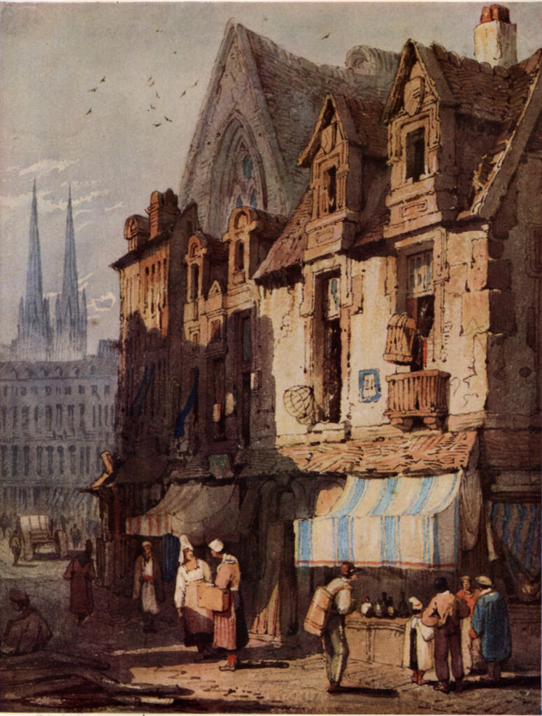 Anonimo , Prout, Samuel - sec. XIX - Street in Normandy , fronte