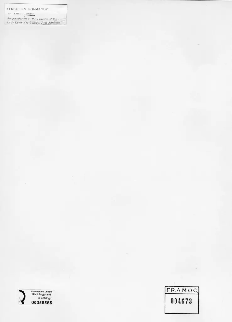 Anonimo , Prout, Samuel - sec. XIX - Street in Normandy , retro