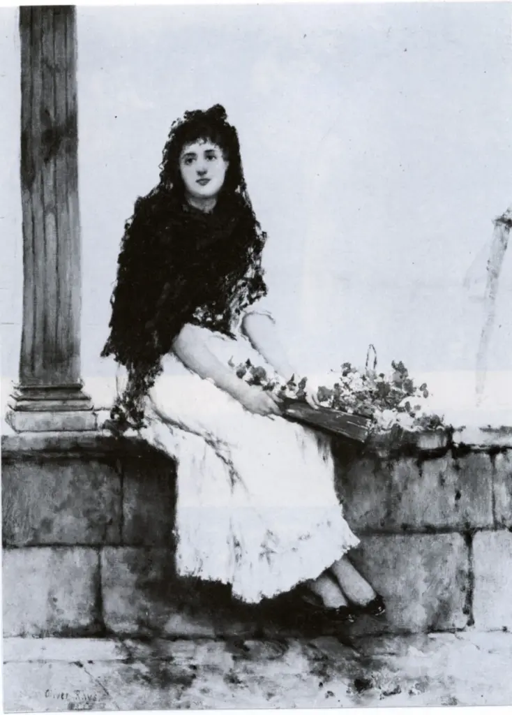 Anonimo , Rhys, Oliver - sec. XIX - A venetian flower - vendor , fronte