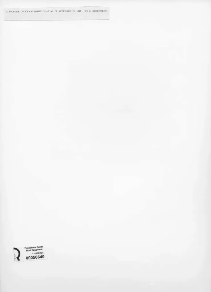 Anonimo , Rosenberg, C. - sec. XIX - A picture of Kennington Oval , retro