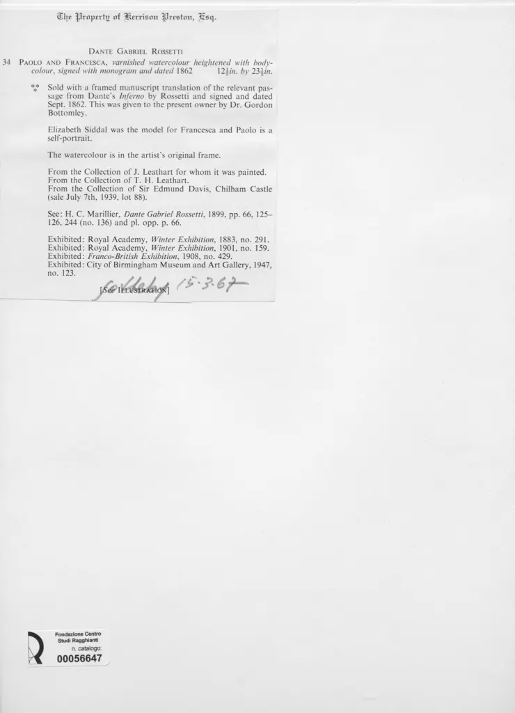 Anonimo , Rossetti, Dante Gabriele - sec. XIX , retro