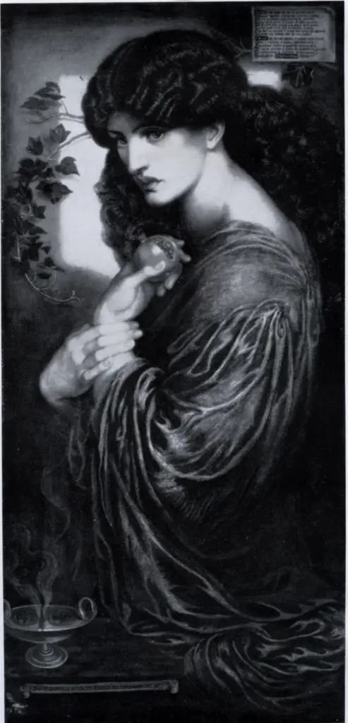 Anonimo , Rossetti, Dante Gabriele - sec. XIX - Proserpina , fronte