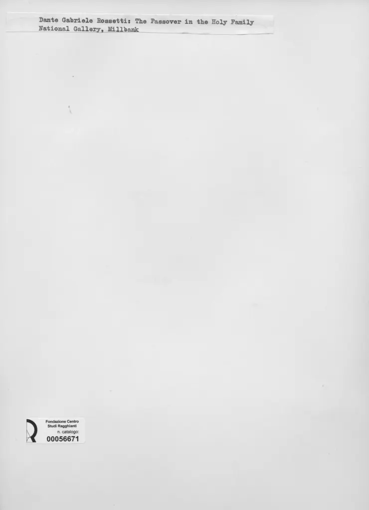 Anonimo , Rossetti, Dante Gabriele - sec. XIX - The Passover in the Holy Family , retro