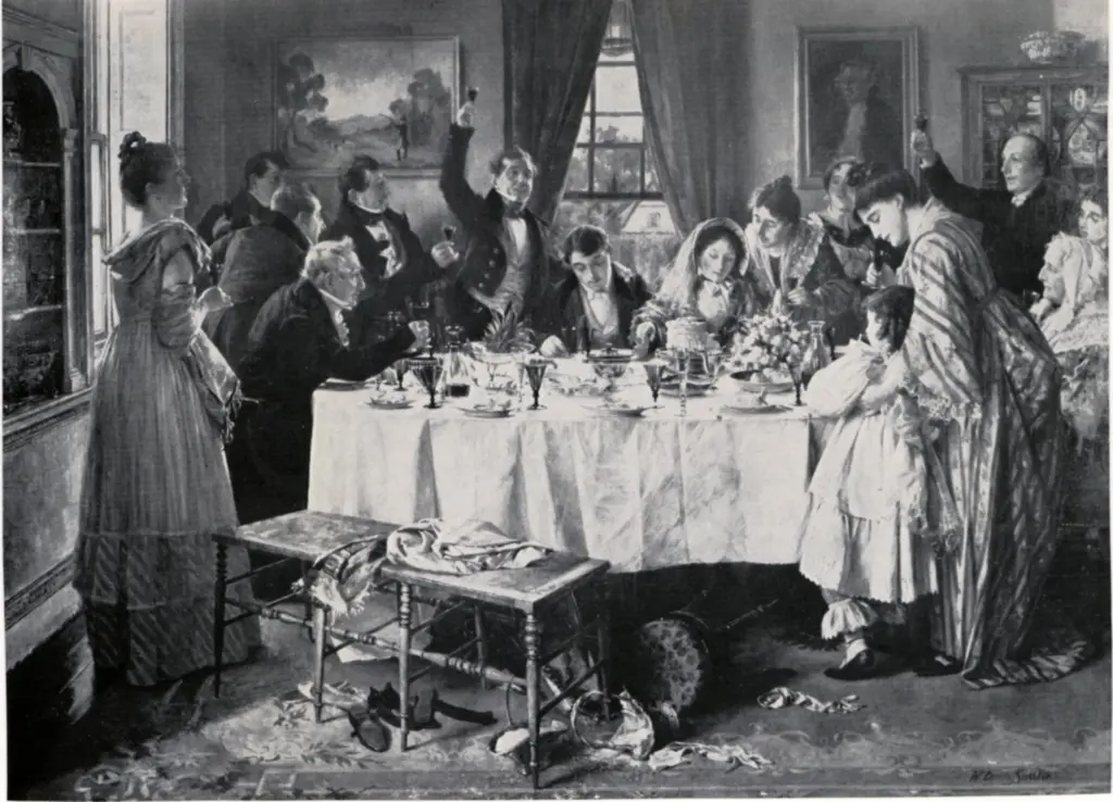 Anonimo , Sadler, Walter Dendy - sec. XIX - Il brindisi , fronte