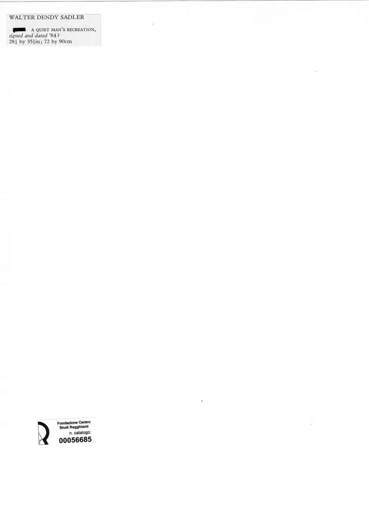 Anonimo , Sadler, Walter Dendy - sec. XIX - A Quiet Man's Recreation , retro