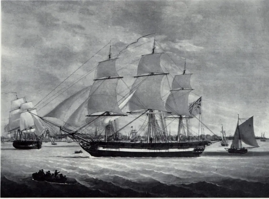 Anonimo , Salmon, Robert - sec. XIX - Indiaman in the River Mersey, Liverpool , fronte