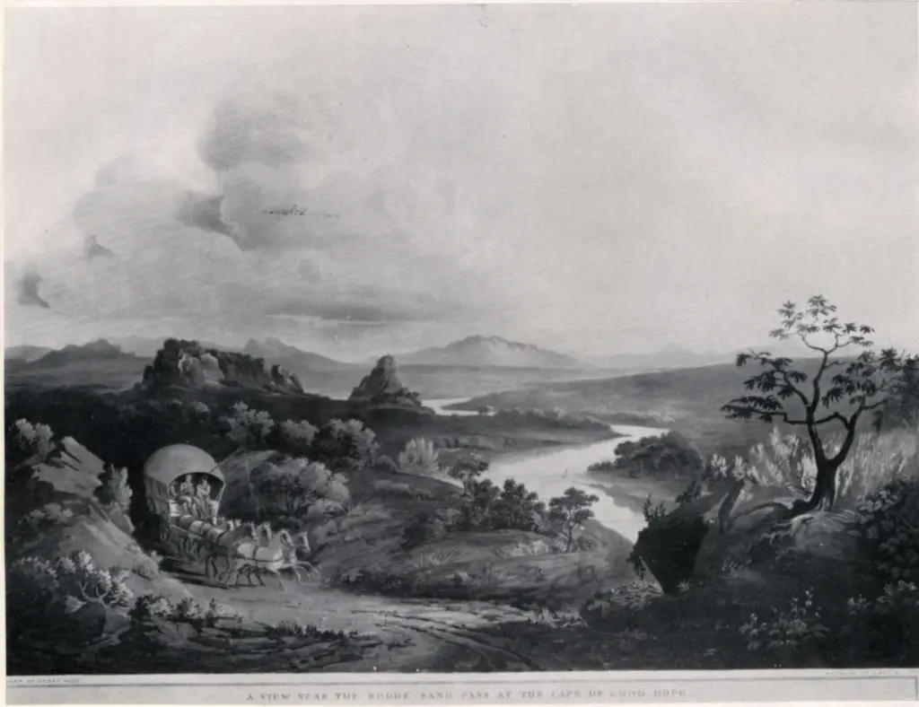 Anonimo , Salt, Henry - sec. XIX - A View near the Roode Sand pass at the Cape of Good Hope , fronte