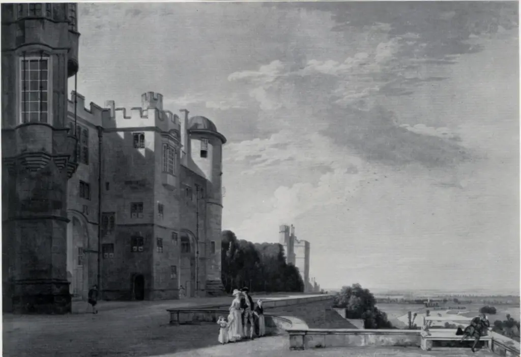 Sandby, Paul , The North Terrace, Windsor Castle, Looking West