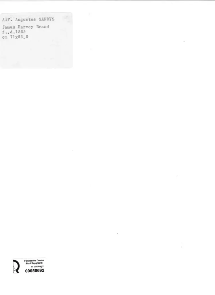 Anonimo , Sandys, Anthony Frederick Augustus - sec. XIX - James Harvey Brand , retro