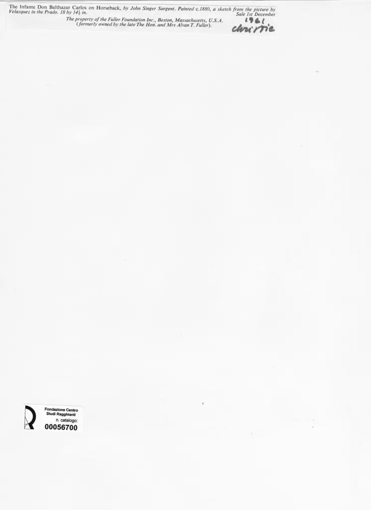 Anonimo , Sargent, John Singer - sec. XIX , retro