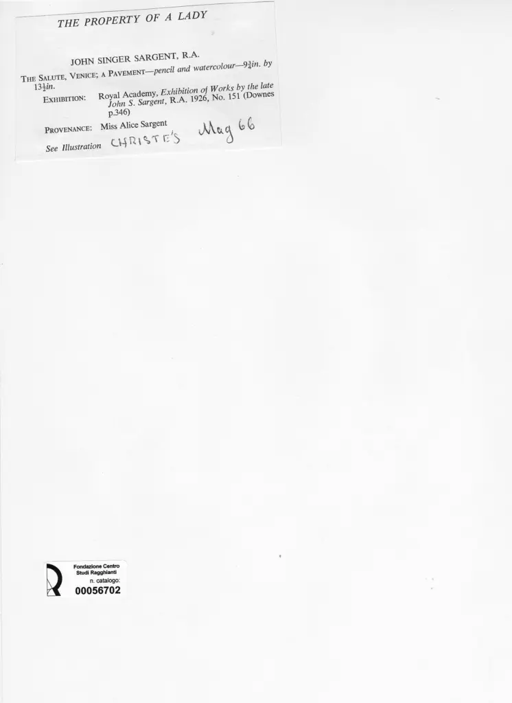 Anonimo , Sargent, John Singer , retro