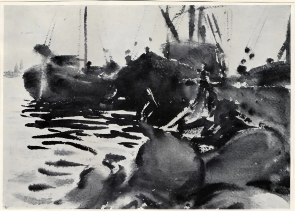 Sargent, John Singer , Fishing Boats, Venice; Sunset