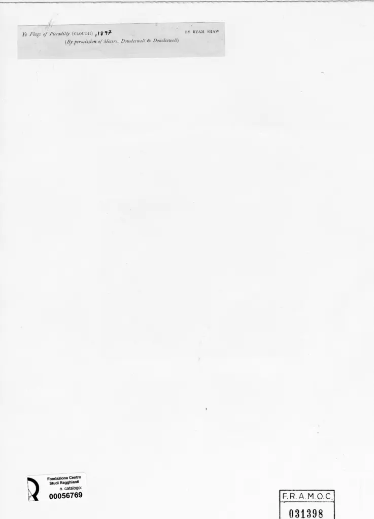 Anonimo , Shaw, Byam Liston - sec. XIX - Ye Flags of Piccadilly , retro