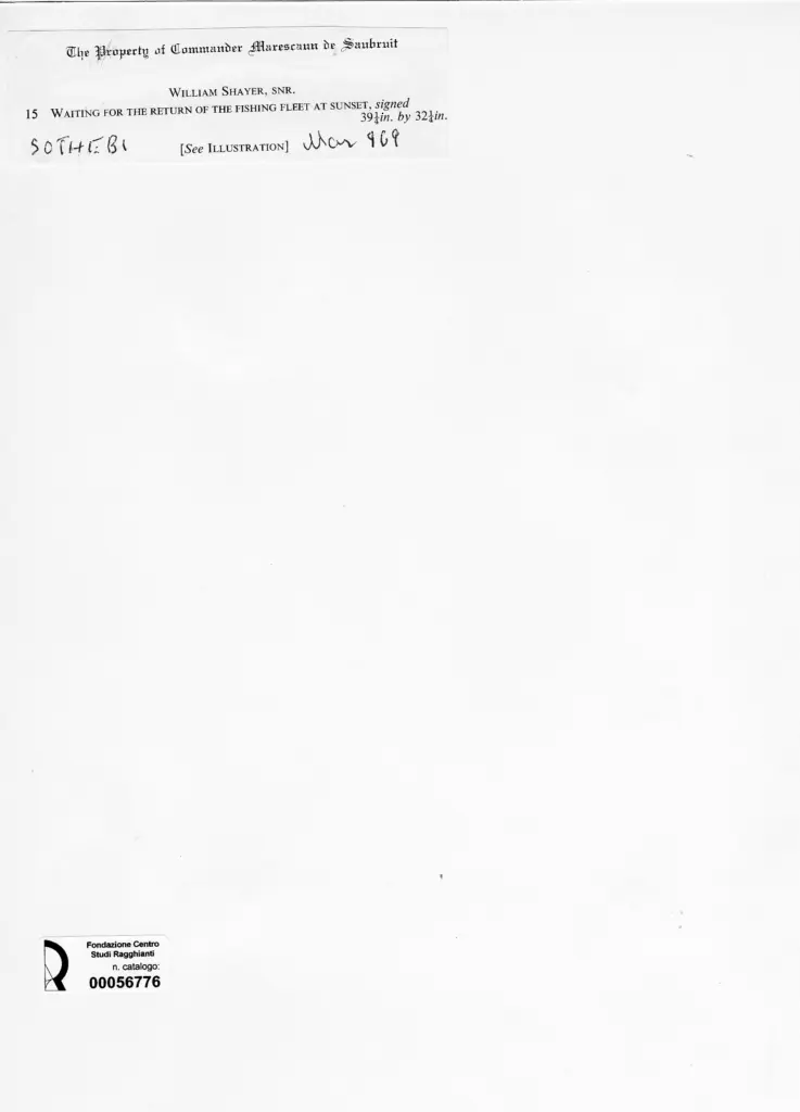 Anonimo , Shayer, William - sec. XIX - Waiting for the return of the fishing fleet at sunset , retro